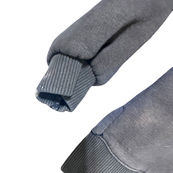 Zara Street Distressed LOVE sweatshirt Acid Bleached Tan Cream Brown SZ 5 Hoodie - Picture 10 of 14